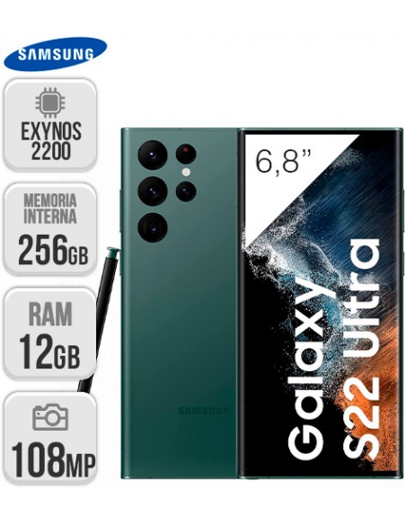 Samsung : S908 Galaxy S22 Ultra 5G 12/256GB - verde
