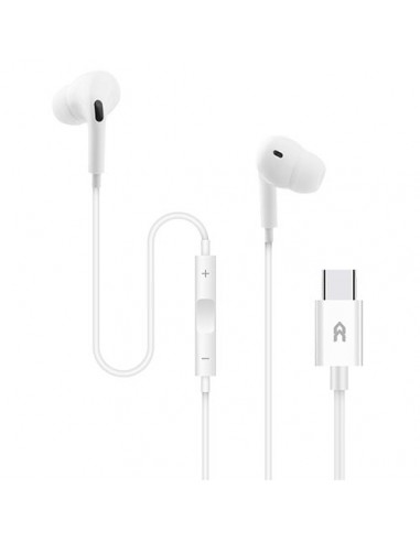 Avenzo : AV-EP1001W auricular y casco Auriculares Alámbrico Dentro de oído Llamadas/Música USB Tipo C Blanco