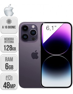 Apple : iPhone 14 Pro 128GB - Morado oscuro