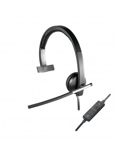 Logitech : H650e Auriculares Alámbrico Diadema Oficina/Centro de llamadas USB tipo A Negro, Plata