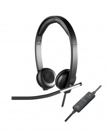 Logitech : H650e Auriculares Alámbrico Diadema Oficina/Centro de llamadas USB tipo A Negro, Plata