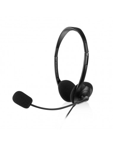Ewent : EW3567 auricular y casco Auriculares Alámbrico Diadema Llamadas/Música Negro