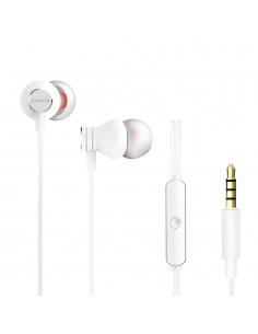 Aiwa : ESTM-50WT auricular y casco Auriculares Alámbrico Dentro de oído Llamadas/Música Blanco