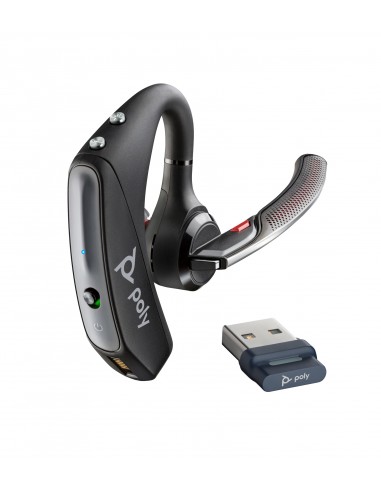 POLY : Voyager 5200 Auriculares Inalámbrico gancho de oreja Car/Home office Bluetooth Base de carga Negro