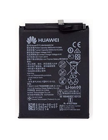 Huawei : Batería HB436486ECW 4000 mAh (P20 Pro / Mate 10) (bulk)