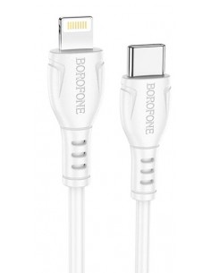 Borofone : Cable de datos BX51 (USB-C / Lightning) - blanco (blíster)