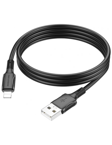 Borofone : Cable de datos BX80 (USB-A / Lightning) - negro (blíster)