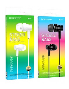 Borofone : Manos libres con cable BM67 - blanco (blíster) 2