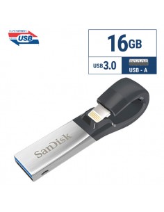 Sandisk : Pendrive MFi iXpand 16GB (homologado por Apple) (blíster)