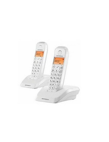 Motorola : S12 Duo Teléfono DECT Identificador de llamadas Blanco