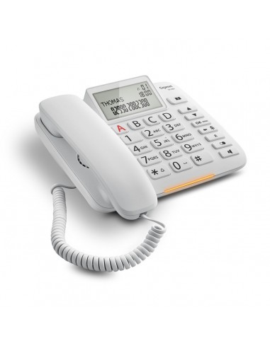 Gigaset : DL380 Teléfono analógico Blanco Identificador de llamadas
