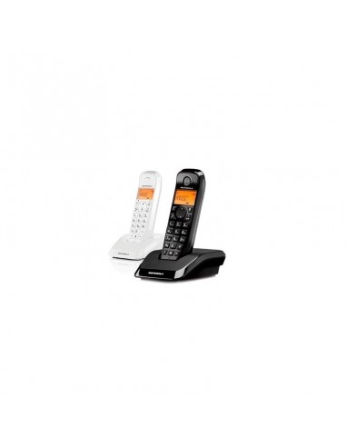 Motorola : S12 Duo Teléfono DECT Identificador de llamadas Negro, Blanco