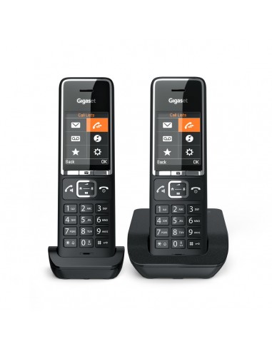 Gigaset : COMFORT 550 duo Teléfono analógico Identificador de llamadas Negro