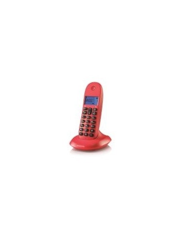 Motorola : C1001 Teléfono DECT Identificador de llamadas Cereza