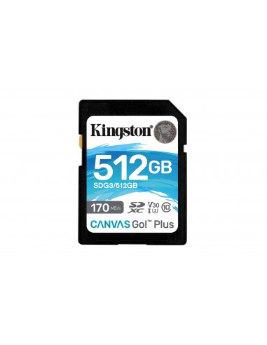 Kingston Technology : Canvas Go! Plus 512 GB SD UHS-I Clase 10