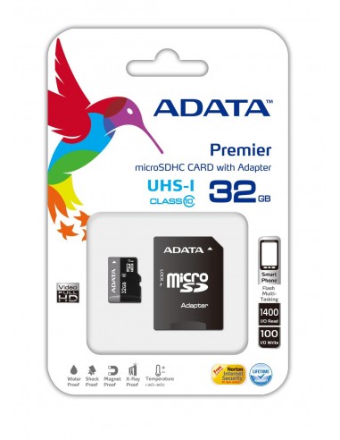 ADATA : Premier microSDHC UHS-I U1 Class10 32GB Clase 10