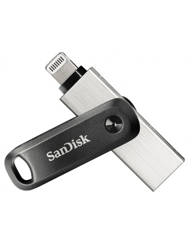 SanDisk : iXpand unidad flash USB 64 GB USB Type-A / Lightning 3.2 Gen 2 (3.1 Gen 2) Negro, Plata