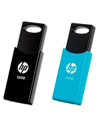HP : PENDRIVE HP 32GB USB 2.0 V212W NEGRO/AZUL PACK 2