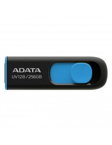 ADATA : UV128 unidad flash USB 256 GB USB tipo A 3.2 Gen 1 (3.1 Gen 1) Negro, Azul