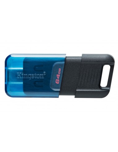 Kingston Technology : DataTraveler 80 M unidad flash USB 64 GB USB Tipo C 3.2 Gen 1 (3.1 Gen 1) Negro, Azul