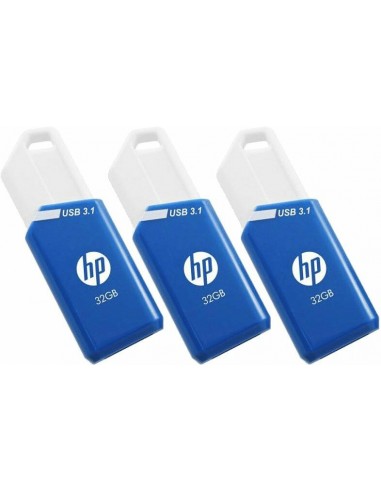 PNY : x755w Triple Pack unidad flash USB 32 GB USB tipo A 3.2 Gen 1 (3.1 Gen 1) Azul, Blanco