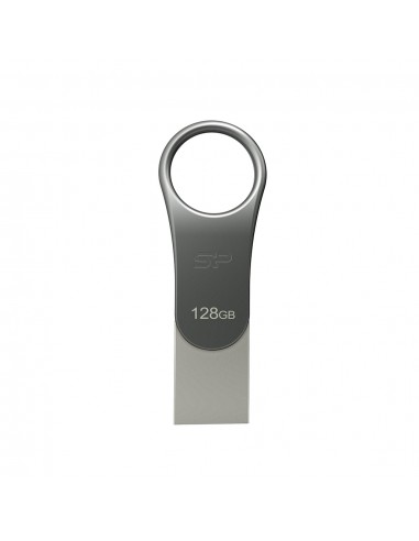 Silicon Power : Mobile C80 unidad flash USB 128 GB USB Type-A / USB Type-C 3.2 Gen 1 (3.1 Gen 1) Titanio