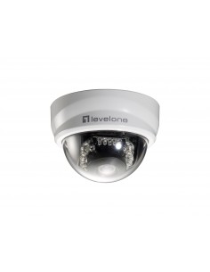 LevelOne : Cámara de red domo fijas, 2-Megapixel, 802.3af PoE, día/noche, indicadores LED IR