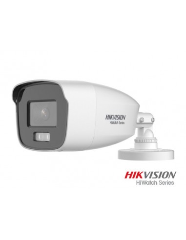 Hikvision : CAMARA ANALOGICA HIWATCH COLORVU SERIES TVI / RESOLUC 2MP / LENTE 2.8MM / CARCASA BULLET / METAL / PROTECCION IP66 /