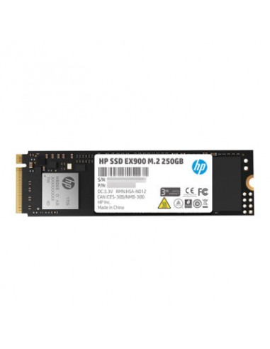 HP : EX900 M.2 250 GB PCI Express 3.0 3D TLC NAND NVMe
