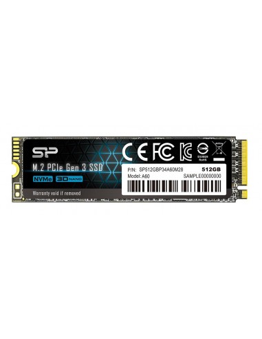 Silicon Power : P34A60 M.2 512 GB PCI Express SLC NVMe