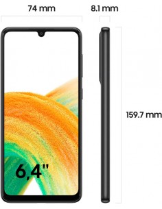 Samsung : A336 Galaxy A33 EE 5G 6/128GB - negro 2