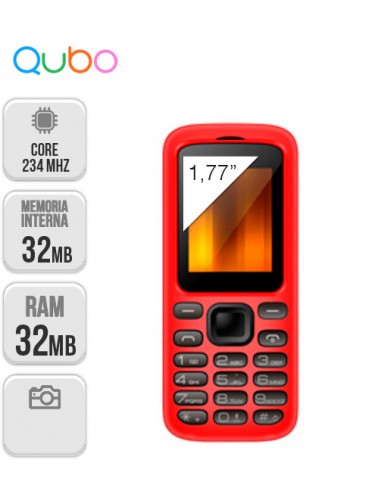 Qubo : Gea 1,77" TFT LCD - Rojo