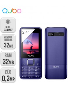 Qubo : X229 2,4" TFT DS Cámara - Azul