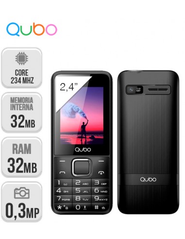 Qubo : X229 2,4" TFT DS Cámara - Negro