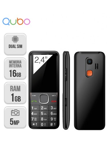 Qubo : Xeus Senior Phone 2,4" TFT DS Negro