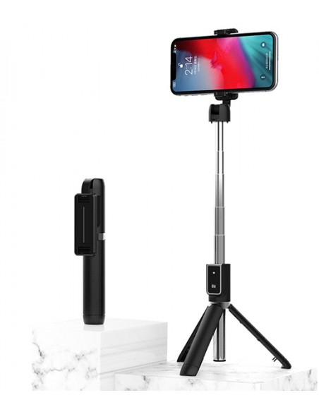 Trípode bluetooth para selfies - negro