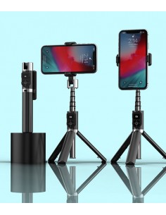 Trípode bluetooth para selfies giratorio (aluminio) - blanco 2