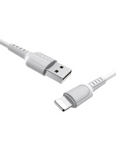 Borofone : Cable de datos BX16 (USB-A / Lightning) - blanco (blíster)