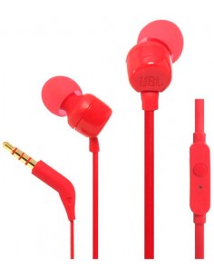 JBL : Manos libres con cable T110 - rojo (blíster) 2