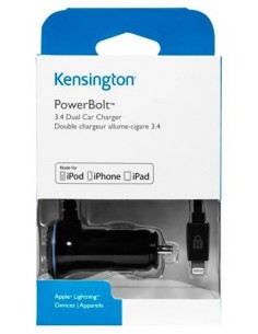 Kensington : Cargador de coche MFi (Apple iPhone 14 / 14 Plus / 14 Pro / 14 Pro Max) (blíster)