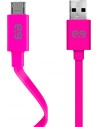 PureGear : Cable de datos Flat microUSB - rosa (blíster)