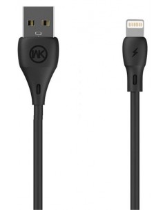 WK Design : Cable de datos Fast (USB-A / Lightning) 3m - negro (blíster)