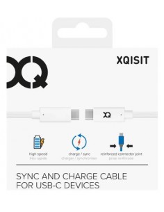 Xqisit : Cable de datos (USB-C / USB-C) - blanco (blíster)