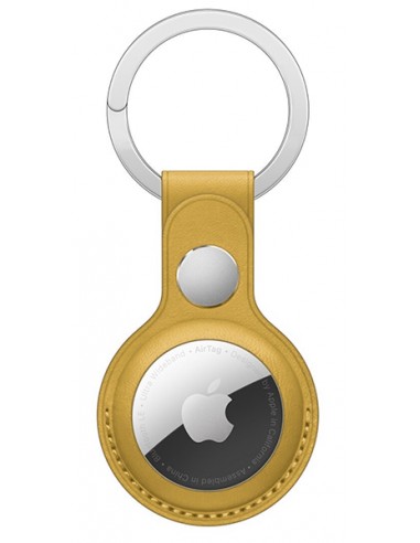 Llavero piel AirTag - amarillo