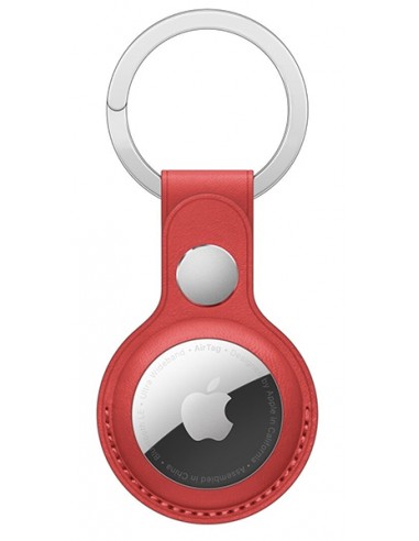 Llavero piel AirTag - rojo