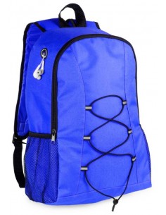 Mochila poliéster con rejilla (auriculares incluidos) - azul