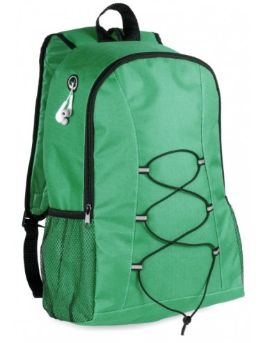 Mochila poliéster con rejilla (auriculares incluidos) - verde