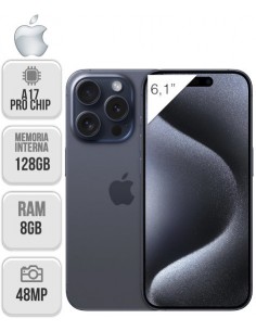 Apple : iPhone 15 Pro 128GB - azul