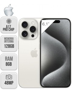 Apple : iPhone 15 Pro 128GB - Blanco