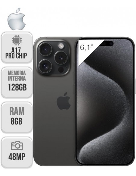 Apple : iPhone 15 Pro 128GB - negro